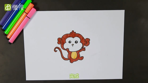 猴子简笔画-画出猴子身体和胳膊尾巴