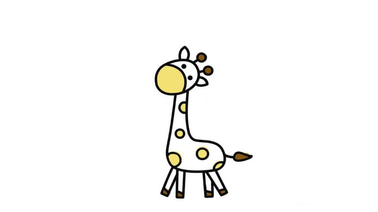 长颈鹿简笔画6