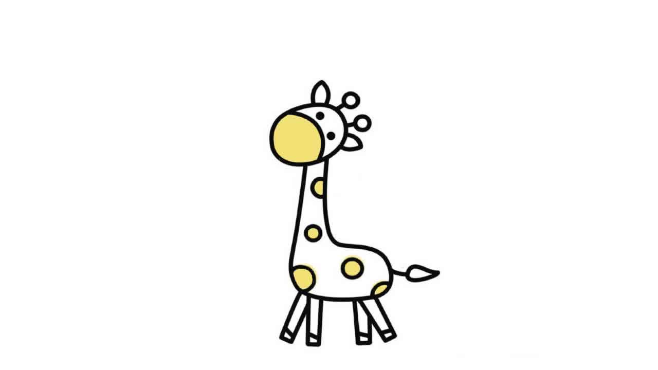 长颈鹿简笔画5
