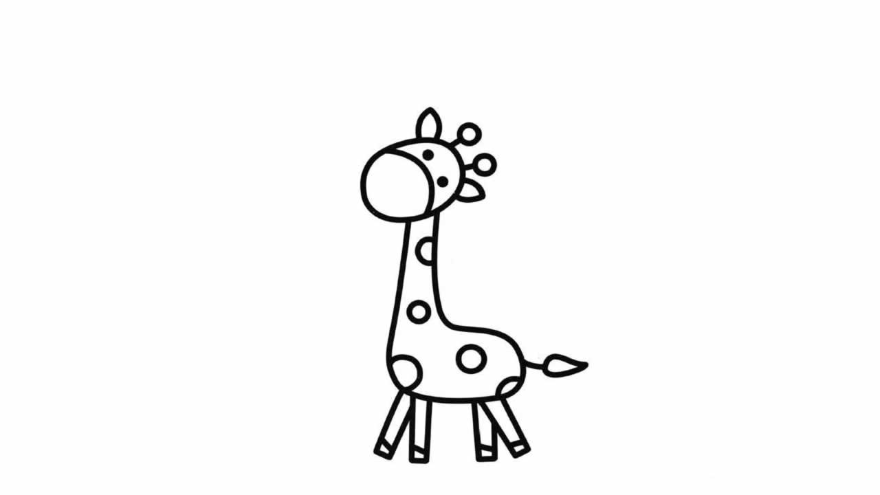 长颈鹿简笔画4
