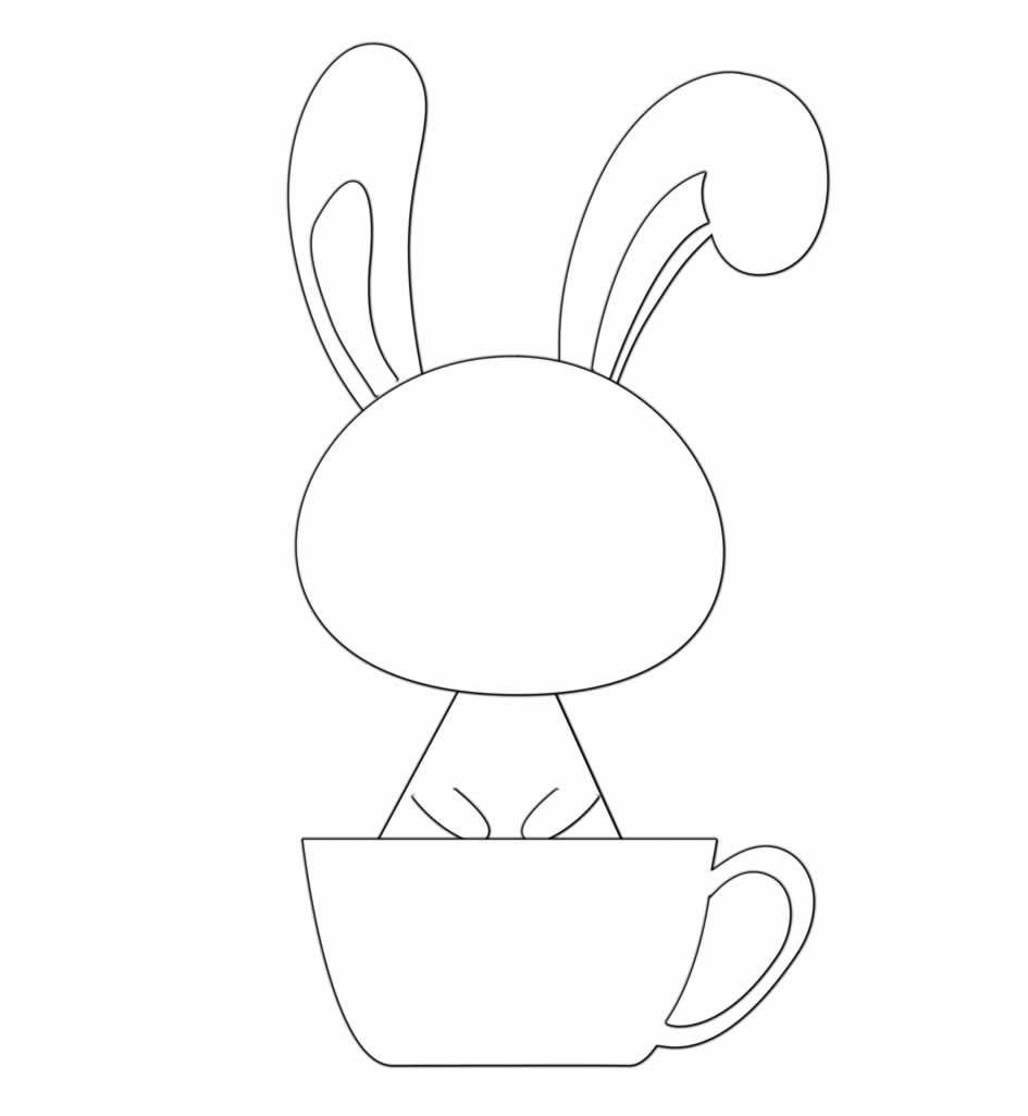 兔子,动物,简笔画