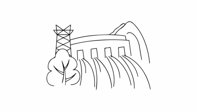 三峡水电站简笔画图片