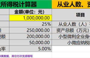 个人企业所得税计算器（小规模公司所得税计算方法）