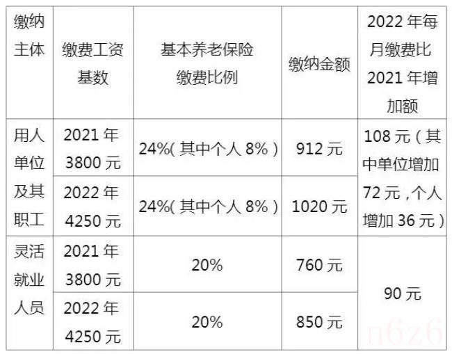 养老保险每月交多少钱（个人交养老保险价格表）