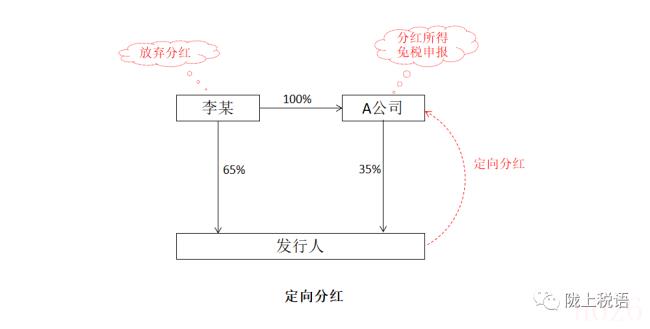 定向分红税务处理（一个公司的分红制度的案例）